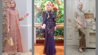 Inspirasi Model Baju Gamis Pesta Brokat Terbaru 2024 dan Kebaya Brokat Mewah [upl. by Ardene]