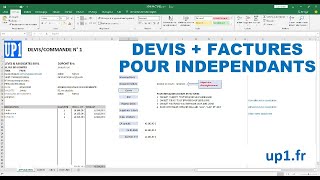 ExcelVBA DEVIS FACTURES Rapides faciles et professionnels [upl. by Sabec]