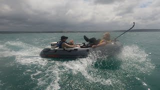 Crossing Bideford bar in tiny inflatable boats [upl. by Kinom465]