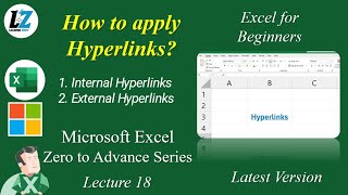 18 Internal amp External Hyperlinks  MS Excel Free Course in UrduHindi excel learning teacher [upl. by Laemaj]