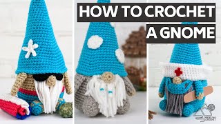 How to Crochet a Gnome Amigurumi for Beginners Part 1 The Body [upl. by Notnerb830]