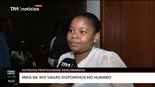 Estágios profissionais remunerados  Mais de 300 vagas disponíveis no Huambo [upl. by Ardnasac]