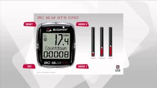 SIGMA SPORT  BC 1612 STS CAD  Functions EN [upl. by Iatnohs]