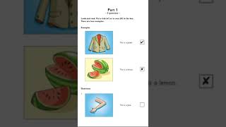 Cambridge English Starters Reading and Writing Test Watermelon [upl. by Calypso]