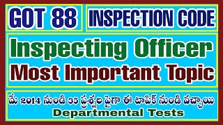 DEPARTMENTAL TESTS GOT PAPER CODE 88 AP INSPECTION CODE  INSPECTING OFFICERS GOT 88 [upl. by Bran]