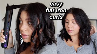 HOW TO CURL YOUR HAIR WITH A STRAIGHTENER BEST WAY TO CURL SHORTER HAIR  PRO HAIRSTYLIST TUTORIAL [upl. by Wein146]