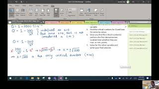 Calculus 12  Lesson 47 Part 1  Optimization [upl. by Helbon]