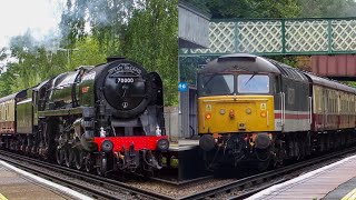 Britannia CHUFFING through Hildenborough on the Garden Of England Lunchtime Tour  23rd July 2024 [upl. by Yenalem]