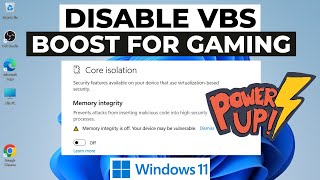 How to Disable VBS VirtualizationBased Security in Windows 11 [upl. by Smoht]