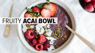 ACAI BOWL WITH MIXED BERRIES  healthy smoothie bowl goodness [upl. by O'Hara]