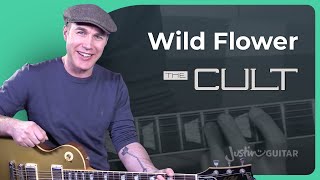 How to play Wild Flower by The Cult  Guitar Lesson [upl. by Atiuqahs]