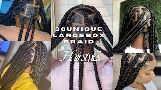 30 Unique Large Box Braids Hairstyles boxbraidsbraids knotlessbraids hairstyles [upl. by Enylhsa]