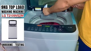 Unboxing LG T2109VS2M 9kg Top Load Washer  Smart Inverter  Review [upl. by Arsi]