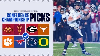 Picks for EVERY Conference Championship Game in College Football Big Ten SEC ACC Big 12 amp MORE [upl. by Lurline]