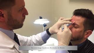 Botox para lifting de Cejas a Jorge Sandoval en la Clínica Bujanda [upl. by Bogart]