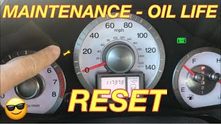 Reset the Oil Life Maintenance Light  Honda Pilot 2003 2004 2005 2006 2007 2008 [upl. by Leinod]