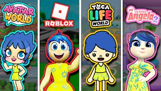 INSIDE OUT 2 in AVATAR WORLD vs TOCA LIFE vs ROBLOX vs TALKING ANGELA [upl. by Airtal139]