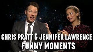 Chris Pratt and Jennifer Lawrence Funny Moments 2017 [upl. by Jammal967]