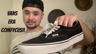 Vans Comfycush Era  BlackWhite Unboxing and on Feet  Review [upl. by Penelope]