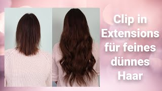 Clip in Extensions für dünnes feines Haar  Anleitung  Mimi made it [upl. by Tamara]