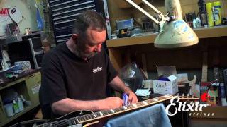 How to Restring an Electric Guitar with a Bigsby Style Bridge with John Carruthers  ELIXIR Strings [upl. by Marlette]