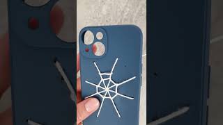 spider with net 🕷🕸 spider net phonecase yarn diy mobileimpress [upl. by Mahgirb]