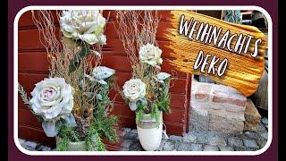 Wie du eine hohe Vase weihnachtlich dekorierst DIY I KatisWeltTV [upl. by Pleione]