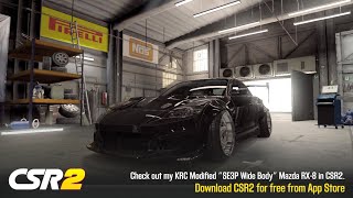 CSR2  KRC Modified “SE3P Wide Body” RX8 gold manual launch  tune amp shift  9817 [upl. by Silevi]