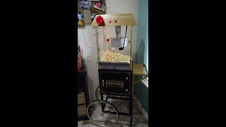 Nostalgia 59quot Vintage Collection 10 Ounce Kettle Popcorn Cart Review How to Pop Movie Popcorn [upl. by Weatherby]