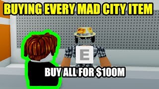 BUYING EVERY MAD CITY ITEM in UNDER 15 MINUTES Roblox [upl. by Faso]