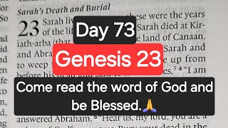 Daily Bible reading plan made easier Day 73 Genesis 23 ESV Tuesday tidings to all 🙋‍♀️ [upl. by Aurelio233]