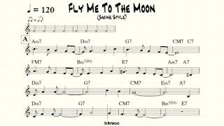 Fly Me To The Moon  Backing Track Swing Style BPM 120 [upl. by Eustace97]