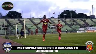 Metropolitanos FC 13 Caracas FC TORNEO ADECUACION JORNADA 161 [upl. by Tallbot991]