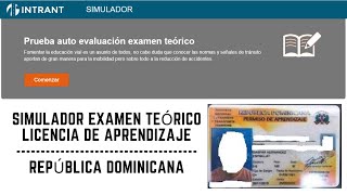 Examen Teórico CARNET DE APRENDIZAJE para la Licencia de Conducir en República Dominicana 2021 [upl. by Ggerk924]