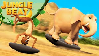 Downhill Derby  Jungle Beat Munki amp Trunk  Full Episodes  Kids Cartoon 2024 [upl. by Tegan3]