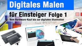 Grafiktablett für Anfänger  Digitales Malen für Einsteiger Folge 1 [upl. by Pavlov667]