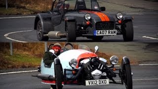 Morgan Three Wheeler and Caterham Seven Brilliant British Flyweights  CHRIS HARRIS ON CARS [upl. by Akeimahs92]