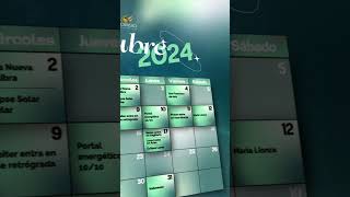 Calendario Octubre 2024 ¡No te pierdas de nada [upl. by Nolitta586]