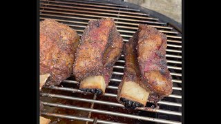 Smoked BBQ Beef Short Ribs from Costco in Kamado Egg BBQ [upl. by Turro469]