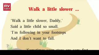 quot Walk a little slower quot 9th English poem explained in Marathi [upl. by Retrop]