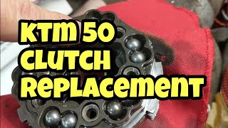 KTM 50 clutch replacement [upl. by Draude]