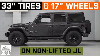 Stock JL Wrangler  33x115R17  17x9 Wheels  WampT Fitment [upl. by Hovey160]