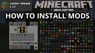 Minecraft Java 117 How To Install Mods Fabric Mods no Forge [upl. by Schultz]