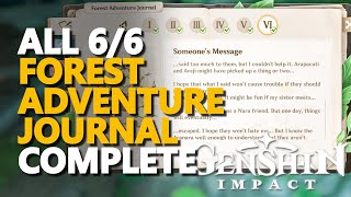 Forest Adventure Journal Genshin Impact All 66 Quests Complete [upl. by Seiber]