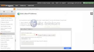 cPanel Yeni IP Adresi Ekleme  IHS TELEKOM [upl. by Charie]