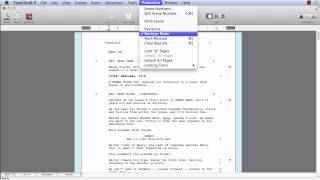 Final Draft 9 for Mac  How to Use Revision Marks [upl. by Oruam]