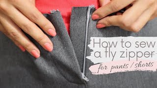 The EASIEST Way to Sew FLY Front Zipper [upl. by Dori]