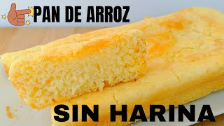 PAN de ARROZ casero super esponjoso sin harina sin gluten y sin lactosa [upl. by Florie]