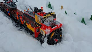 WORKING Lego train snow plow  Part 2 [upl. by Inirt447]