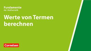 Werte von Termen berechnen  Fundamente der Mathematik  Erklärvideo [upl. by Darnell]